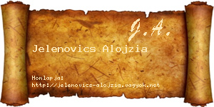 Jelenovics Alojzia névjegykártya